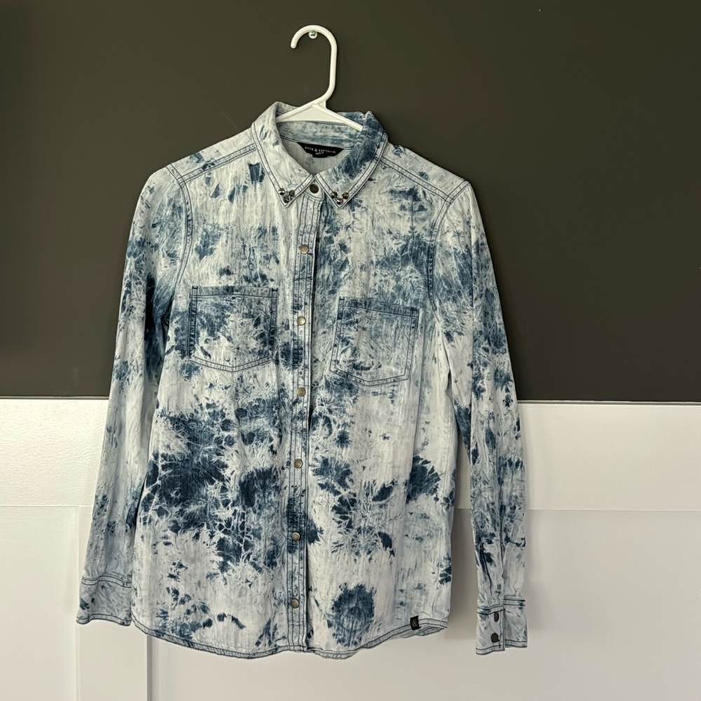 Tie dye denim shirt